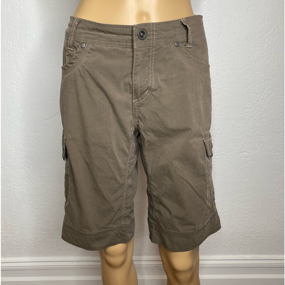 Kuhl Splash Vintage Patina Dye 11" Cargo Hiking Shorts Women’s Size 10 Gray